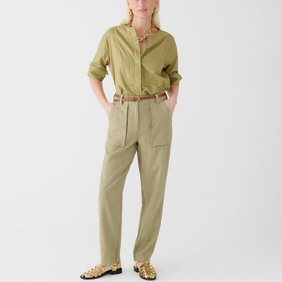 J. Crew Seaside cargo pant in linen-TENCEL™ lyocell blend 20 - Picture 1 of 8
